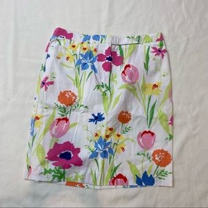 Liz Claiborne Floral Pencil Skirt Size 12 Lizsport Skirt Tulips, Irises …